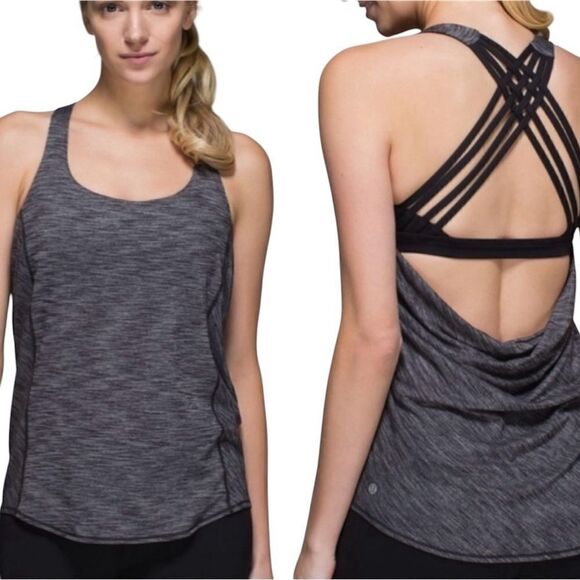 lululemon athletica Tops - Lululemon Women's Wild Tank Top Gray Size 4 Yoga Gym Activewear
